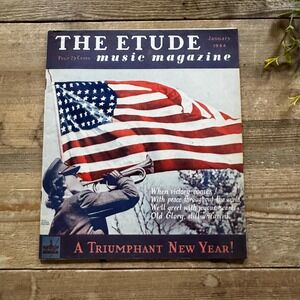 Vintage Patriotic Music magazine: January 1944 The Etude